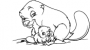 Beaver Baby & Momma