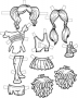 Cheerleader Clothes for Girl Zombie