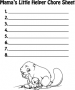 Mama's Little Helper Chore Page